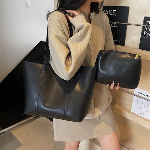 Gynaikeia Megalis Horitikotitas PU Dermatini Tsanta Tote Moda Retro Metakinisis Omou Patchwork Casual Handbag Me Ypotsanta