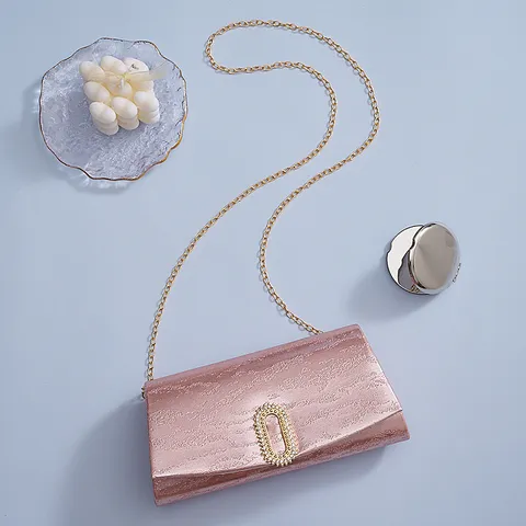 Dames Mode Avondtas PU Leer Krokodillenpatroon Strass Ketting Schoudertas Luxe Feest Handtas