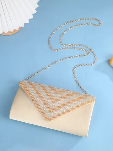 Dames Kralen Geborduurde Avondtas Elegante Pailletten Envelop Clutch Portemonnee Met Kettingriem Voor Huwelijksfeest Handtas