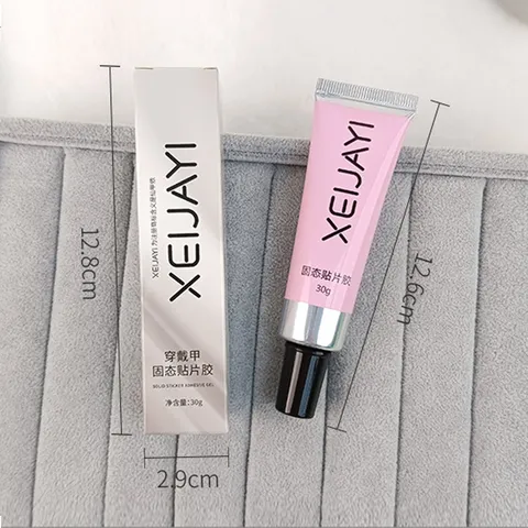Solid Nail Tips Gel Strong Adhesive Extension Nail Glue Upgraded Clear Phototherapy Gel Tube Pressed Fake Nails Bonding Agent DIY Professional Manicure Glue