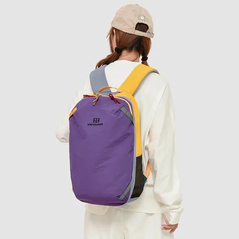 Lockerer Colorblock Polyester Rucksack Reise Tagesrucksack Mit Bogenförmigem Schultergurt Unisex Mode Outdoor Schultasche