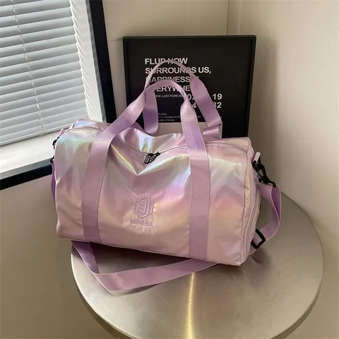 Schillernde Reise-Duffel-Bag Große Kapazität Wasserdichte Sport Fitness Gepäcktasche Mit Trocken-Nass-Trennung