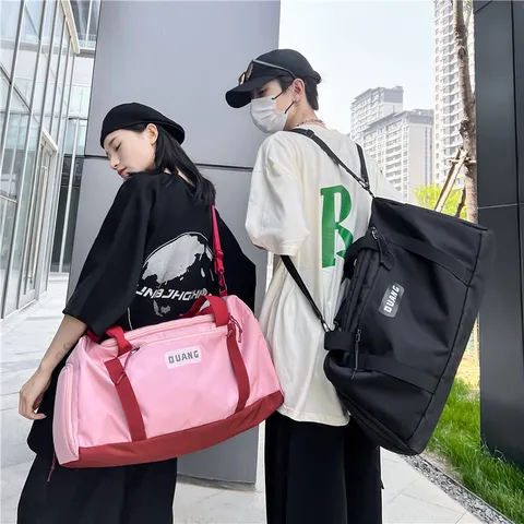 Große Kapazität Oxford Stoff Reise Duffle Bag Trocken Nass Trennung Fitnessstudio Schwimmen Sport Schulter Handtasche Für Männer Frauen
