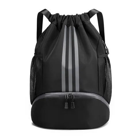 Waterdichte Trekkoord Rugzak Basketbal Tas Droog Nat Scheiding Sport Gym Casual Reizen Daypack voor Heren Dames
