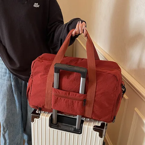 Große Kapazität Reise Sporttasche Wasserdicht Nylon Fitness Gym Bag Mit Trocken Nass Trennung Schuhfach