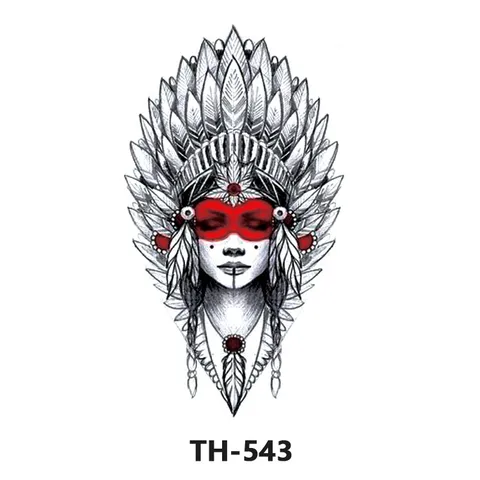 Autocollant de Tatouage Temporaire Imperméable Géométrique Animal Fleur Bras Art Corporel Faux Tatouage pour Femmes Hommes