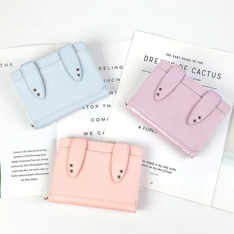 Cute Rabbit Ears PU Leather Passport Holder Wallet Multiple Card Slots Solid Color Travel Document Storage Organizer Bag For Women