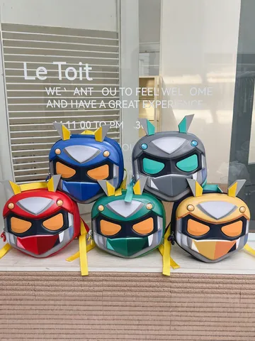 Kids Cartoon EVA Eggshell Backpack Cute Mecha Robot Armor Waterproof Schoolbag Lightweight Kindergarten Toddler Outdoor Travel Daypack For Boys Girls