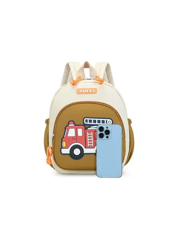 Cute Kids Cartoon Car Shaped Preschool Backpack Waterproof Lightweight Nylon School Bag For Toddler Boys Girls Travel Small Bookbag