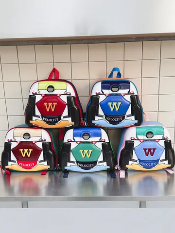 Kids Cartoon Racing Car EVA Hard Shell Backpack Cute Lightweight School Bag For Kindergarten Boys Girls Spine Protection Backpack