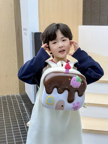 Kids EVA Hard Shell Backpack Cute Cake Shaped Kindergarten School Bag Cartoon Pressure Relief Daypack For Toddler Boys Girls