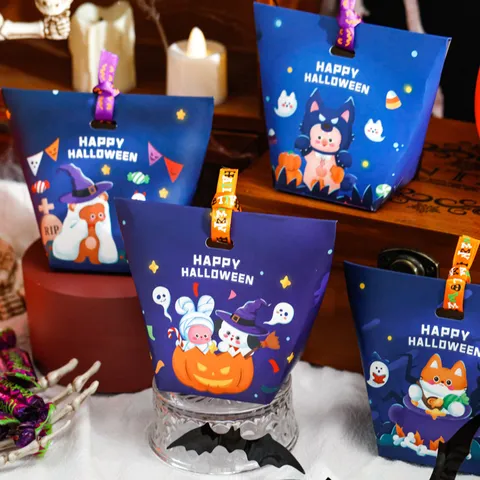 Halloween Candy Gift Box Cartoon Monster Paper Packaging Box Party Favor Decoration