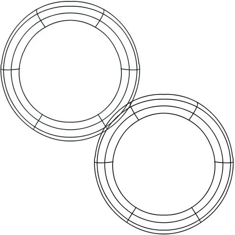 Round Metal Wreath Frame DIY Floral Decoration Metal Wire Ring For Christmas Festival Home Decor Accessory