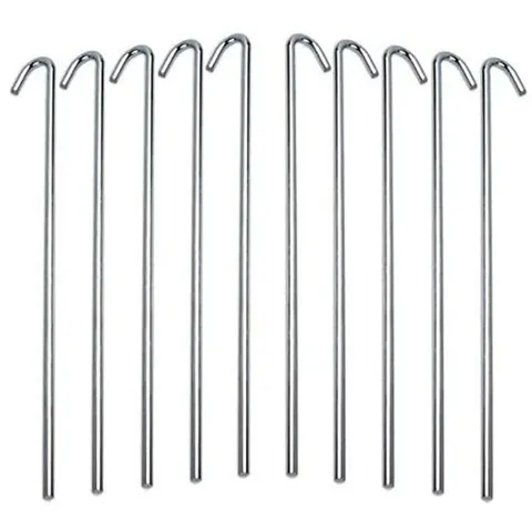 Galvanisierter Stahl U-Form Gartenpfähle Robuste Zeltheringe Für Outdoor Camping Gartenarbeit Zaun Landschaft Erdnägel Anker