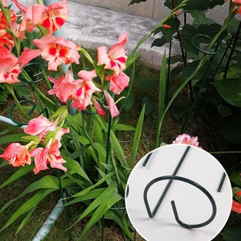 Garten Pflanzenstützstäbe Eisenkunst Klettergerüst Blumentopf Stützring Grüne Gartenwerkzeuge Für Topfpflanzenstütze Im Freien