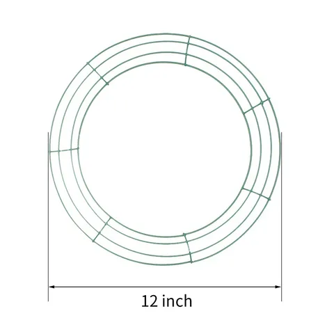Round Metal Wreath Frame DIY Floral Decoration Metal Wire Ring For Christmas Festival Home Decor Accessory