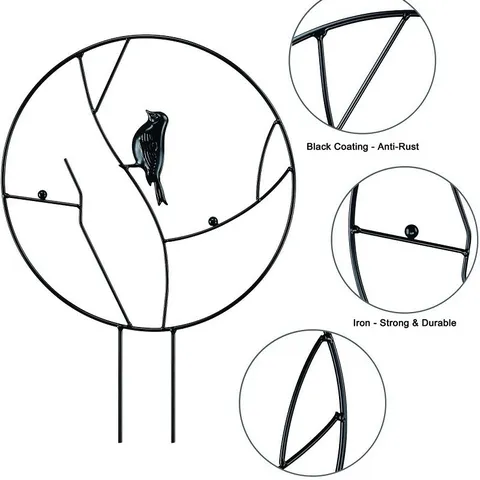 Garten Pflanzen Kletterspalier Metall Stützrahmen Vogel Schmetterling Form Rostfrei Eisendraht Topfblumen Rankenhalter Hof Deko
