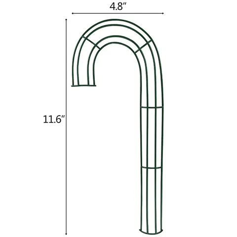 Grüner Metall J-Form Zuckerstange Kranz Drahtrahmen Für Weihnachten Feiertag DIY Florale Bastelarbeiten Tür Wandbehang Deko