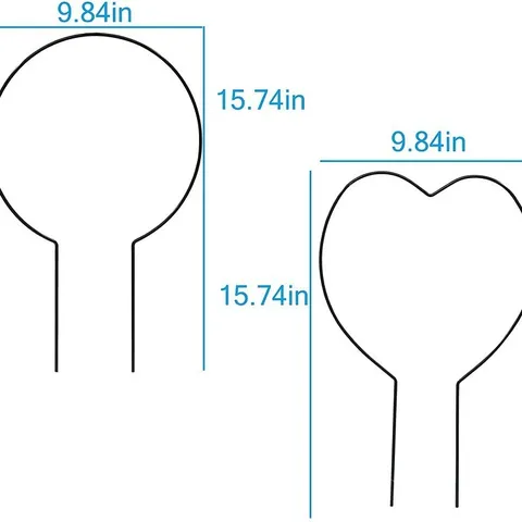 Metall Herz Rund Pflanzgitter Gartenstütze Kletterdraht Eisenregal Topfpflanzenständer Dekorative Kletterrahmen