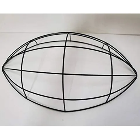 DIY Metal Football Shaped Wreath Hoop Black Iron Wire Grid Frame For Christmas Festival Floral Decoration Handcraft Wreath Ring