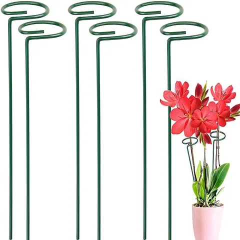 Grüne Metall Pflanzenstützen Rostfrei Eisen Garten Rankhilfe Für Kletterpflanzen Topfblumen Stiele Reben Ring Stützkäfig