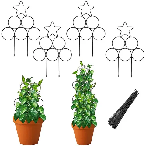 Pflanzenklettergerüst aus Eisen Weihnachtsbaumform Garten Rankhilfe Stütze Für Topfpflanzen Metall Blumenregal Outdoor Indoor Gartenwerkzeuge