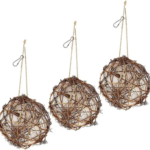 Natürlicher Rattanball Papagei Kauspielzeug Kolibri Nistmaterialien Für Den Außenbereich Garten Hängendes Vogelspielzeug Handwerk Dekoration