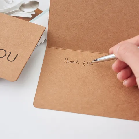 Retro Kraftpapier Thank You Karten Mit Umschlägen Pflanzen Blumenmuster Grußkarten Set Für Business Geburtstag Hochzeit Festival Universelle Segenskarten