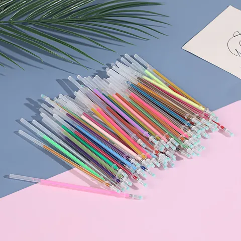 Colorful Gel Pen Refills Set Waterproof Assorted Colors For Journaling Drawing Writing Student Office Stationery