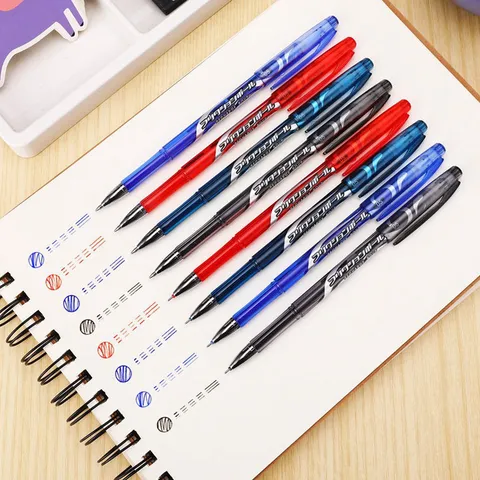 Erasable Gel Ink Pens Black Blue Red Refillable Writing Pens Smooth Writing Office School Stationery Supplies