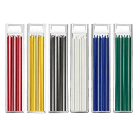 2.8mm Deep Hole Woodworking Pencil Refills Colored Carpenter Pencil Leads Box Set Stationery Supplies