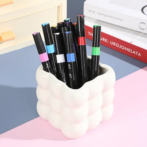 Waterproof Acrylic Paint Markers Dual Tip Art Marker Pens For Rock Painting Canvas Wood Ceramic DIY Crafts Drawing Writing
