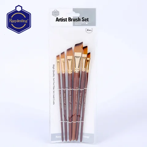 Professional Artist Paint Brush Set Wooden Handle Nylon Hair Watercolor Acrylic Oil Painting Drawing Tools Art Supplies