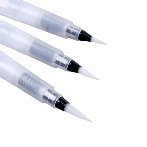Portable Watercolor Water Brush Pen Transparent Plastic Water Storage Painting Brush Art Stationery Tool