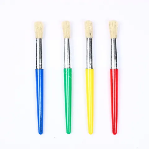 Plastic Handle Artist Paint Brushes Set Watercolor Gouache Acrylic Painting Brushes For Student Art Studio