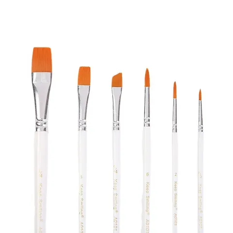 Artist Paint Brushes Nylon Hair Wood Handle Watercolor Acrylic Painting Drawing Art Supplies Brush Tool
