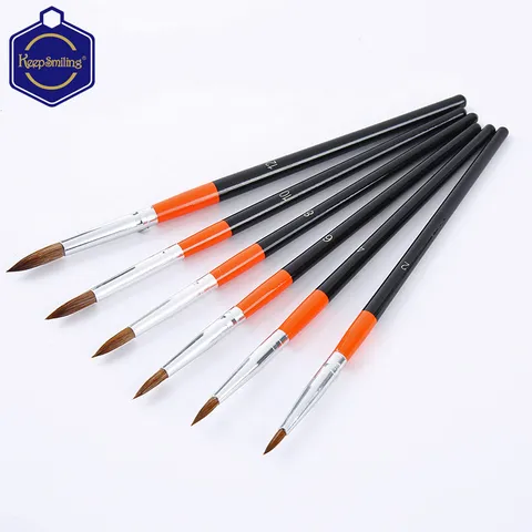 Professional Artist Paint Brush Set Black Wooden Handle Horse Hair Watercolor Acrylic Oil Painting Brushes