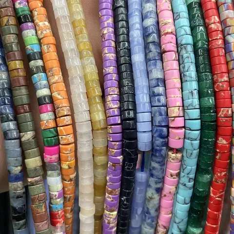Natural Stone Tube Spacer Beads Cylindrical Loose Beads For DIY Jewelry Making Handcrafted Bracelet Necklace Design