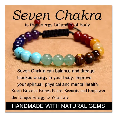 Natural Stone Beaded Bracelet Elastic Cord Round Gemstone Healing Crystal Jewelry Gift For Men And Women