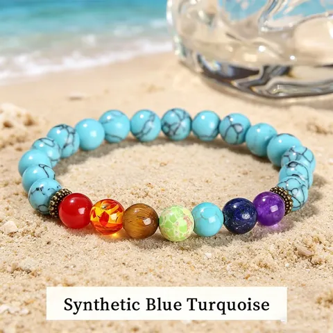 Natural Stone Beaded Bracelet Vintage Chakra Yoga Energy Stone Beaded Bracelets Fashion Jewelry Gift For Men Women