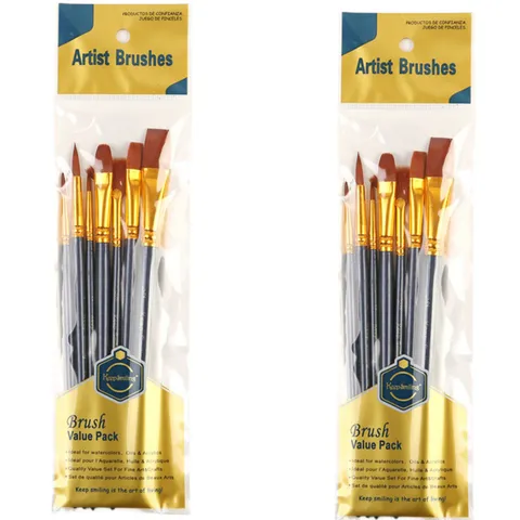 Professional Artist Paint Brush Set Nylon Hair Wooden Handle Watercolor Acrylic Oil Painting Brushes Art Supplies