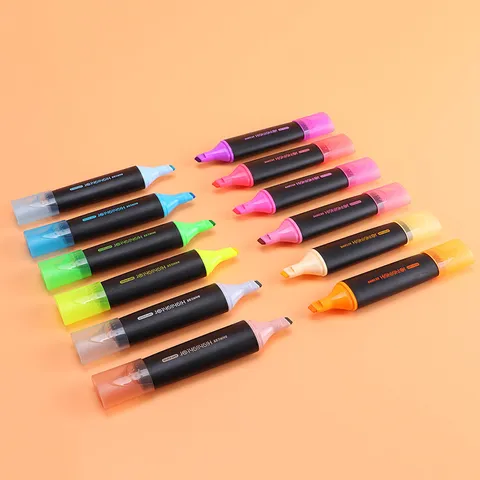 Baoke Large Capacity Highlighter Pens Assorted Colors Soft Resin Nib Aesthetic Pastel Marker For School Office