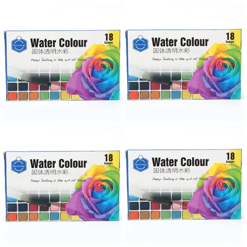 Ensemble Peinture Aquarelle Solide Gâteaux Aquarelle Pinceau Eau Débutants Enfants Dessin Fournitures Art