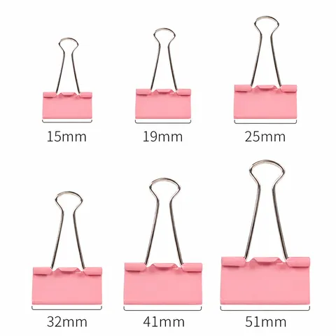 Bunte Metall Binder Clips Sortierte Größen Lange Schwanz Papierklemmen Fass Verpfft Büro Schule Schreibwaren
