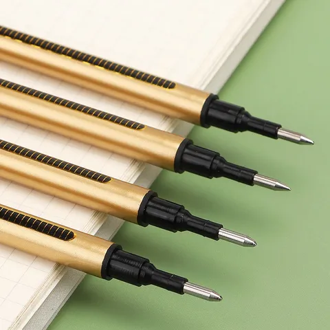 Black Gel Pen Refills Smooth Writing Quick Drying Refillable Ink For Student Office Signature Pens