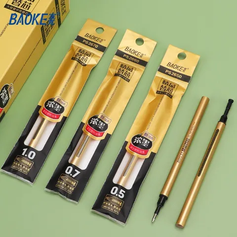 Black Gel Pen Refills Smooth Writing Quick Drying Refillable Ink For Student Office Signature Pens