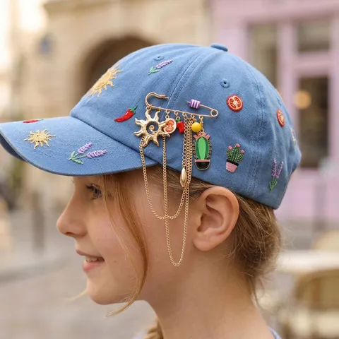 Sweet Cute Painted Cactus Sun Chili Tassel Alloy Brooch Pin Elegant Plant Floral Element Women Fashion Jewelry