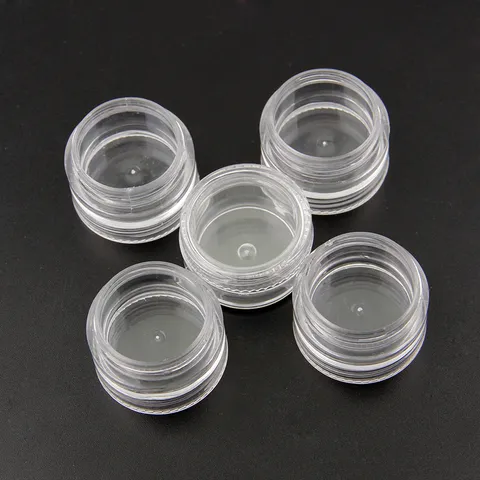 Multi Tier Rotating Plastic Sub Bottling Container Transparent Storage Jar For Rhinestones Beads Travel