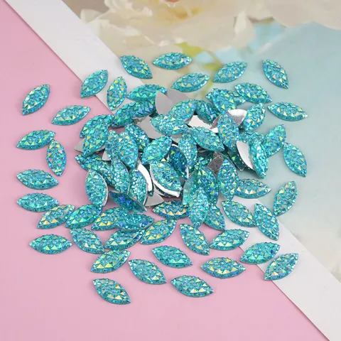 DIY Resin Rhinestones Marquise Pineapple Cut Flatback Rhinestones For Nail Art Phone Case Craft Jewelry Accessories