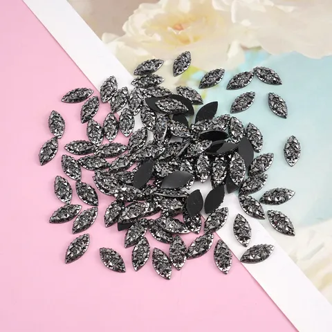 DIY Resin Rhinestones Marquise Pineapple Cut Flatback Rhinestones For Nail Art Phone Case Craft Jewelry Accessories
